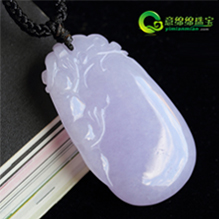 非貴即富緬甸老坑冰糯種天然A貨紫羅蘭翡翠福瓜貔貅掛件