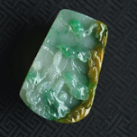 黃加綠翡翠A貨玉觀音掛件吊墜項墜圖