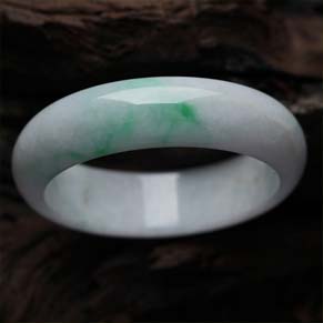 浮塵如空天然緬甸糯種A貨翡翠手鐲內徑57mm圖