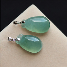 心心相印天然緬甸A貨翡翠福瓜情侶對配-吊墜圖