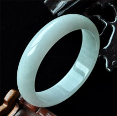 一流澗水緬甸翡翠圓手鐲55.5mm圖