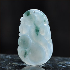 前程似綿緬甸冰糯種飄花如意掛件圖