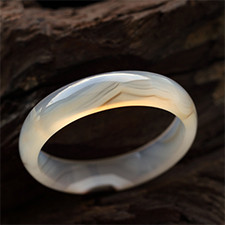 天然灰色瑪瑙手鐲內徑54.3mm