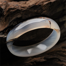 舞弄文墨天然水墨風瑪瑙手鐲 內徑53.9mm